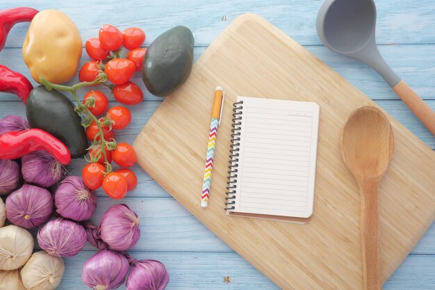 Tabla de ingredientes organizada